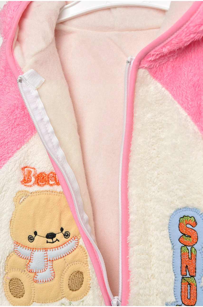 Кофта дитяча для дівчинки рожевого кольору з принтом асорті 203497 Кофта дитяча для дівчинки рожевого кольору з принтом асорті 203497