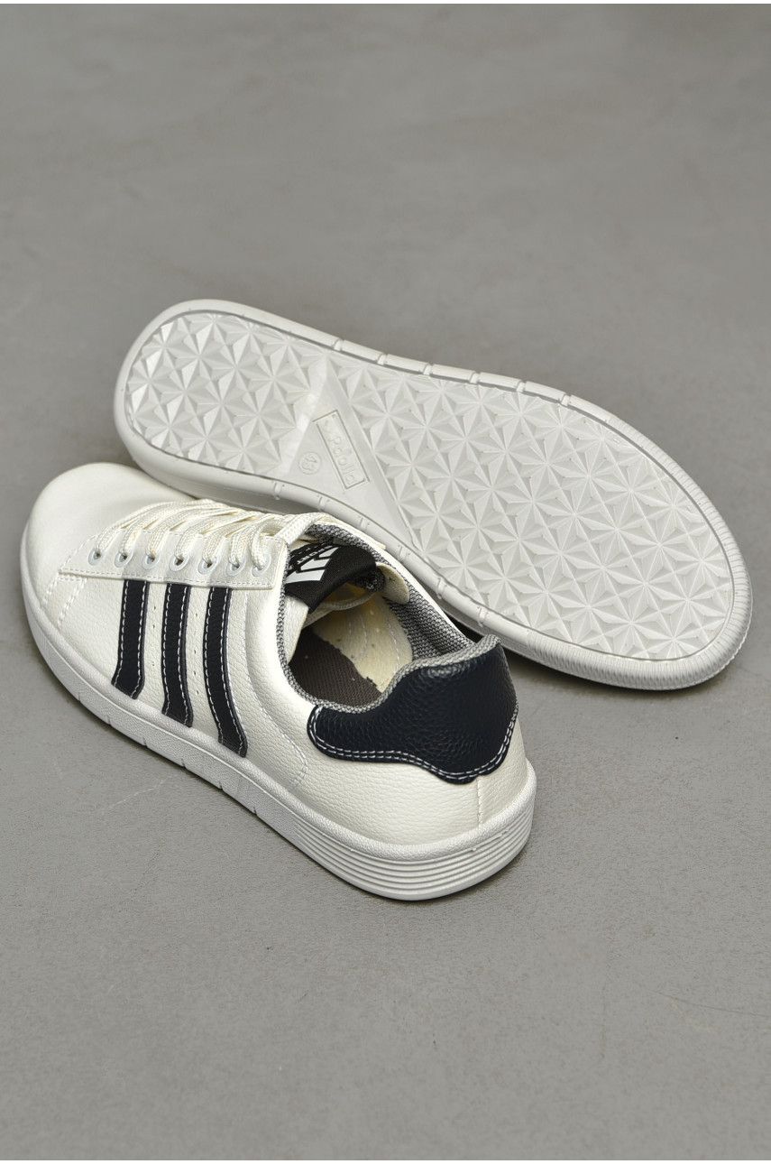 Кроссовки мужские белого цвета на шнуровке 6902 203513