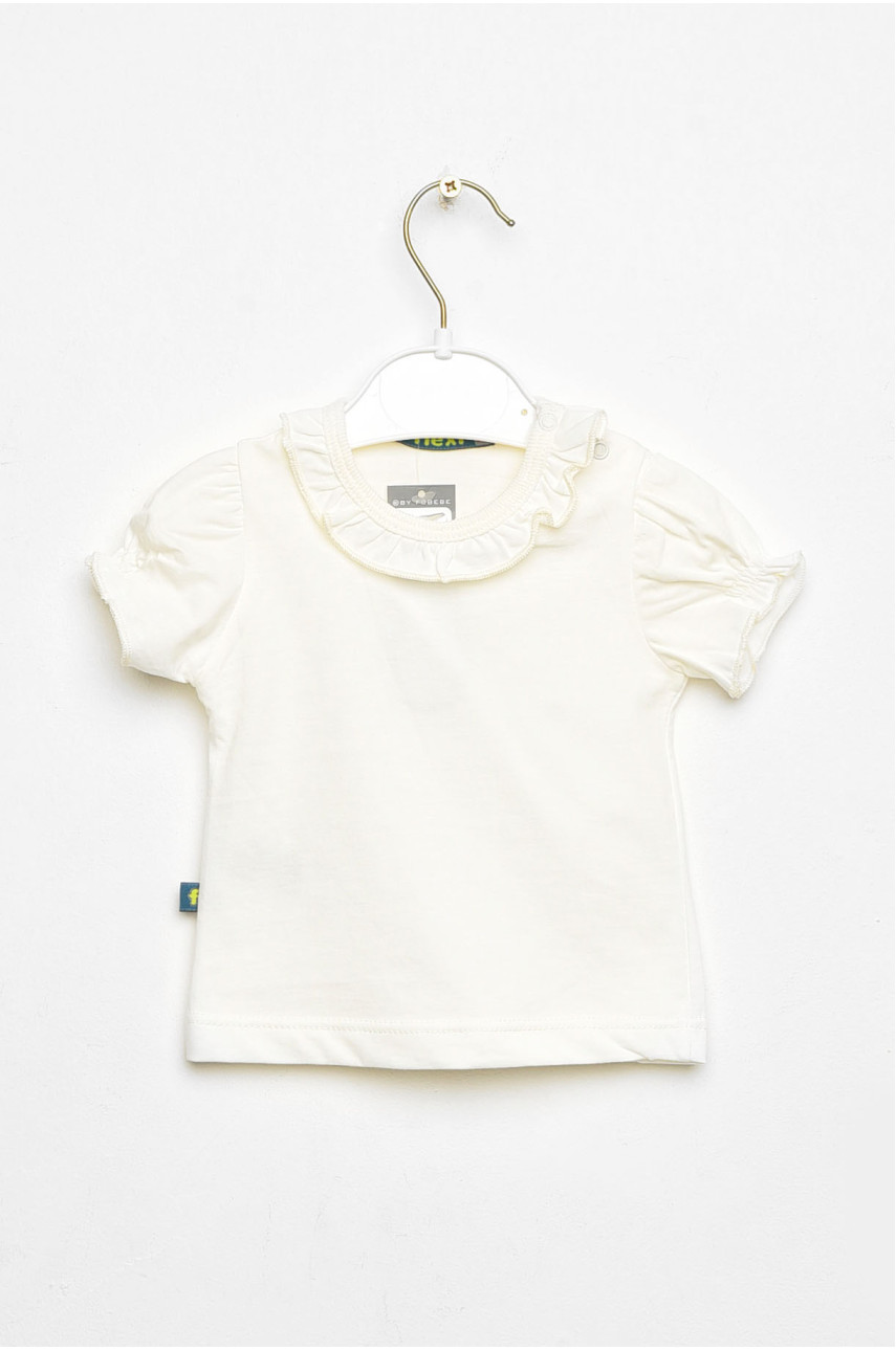 Комбинезон+футболка детский для девочки молочного цвета асорті 203518 Комбинезон+футболка детский для девочки молочного цвета асорті 203518