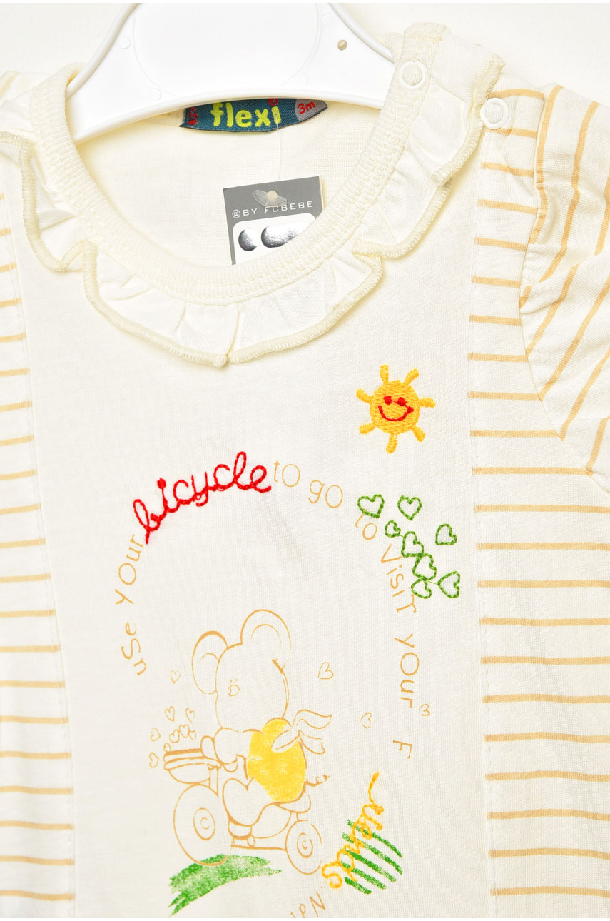 Человечек детский для девочки молочного цвета асорті 203520 Человечек детский для девочки молочного цвета асорті 203520