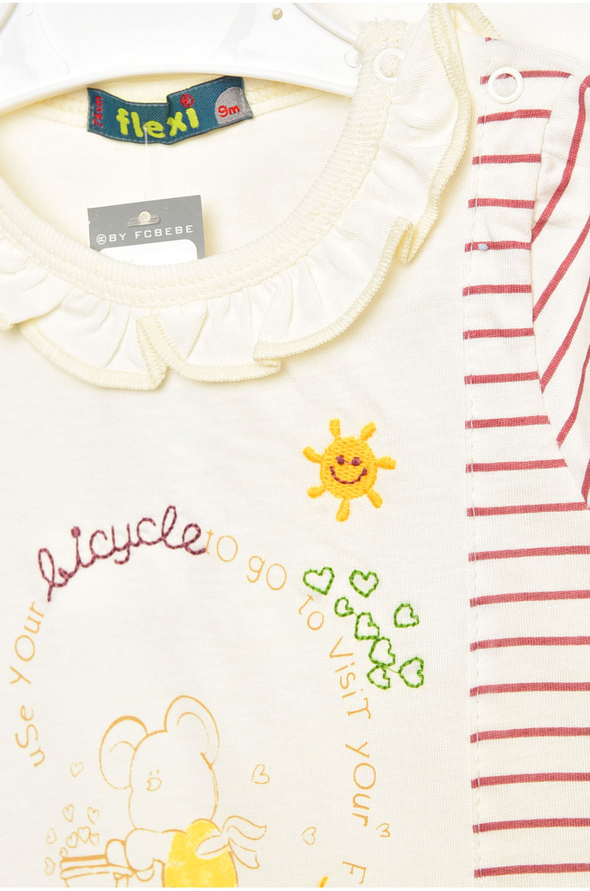 Человечек детский для девочки молочного цвета асорті 203521 Человечек детский для девочки молочного цвета асорті 203521