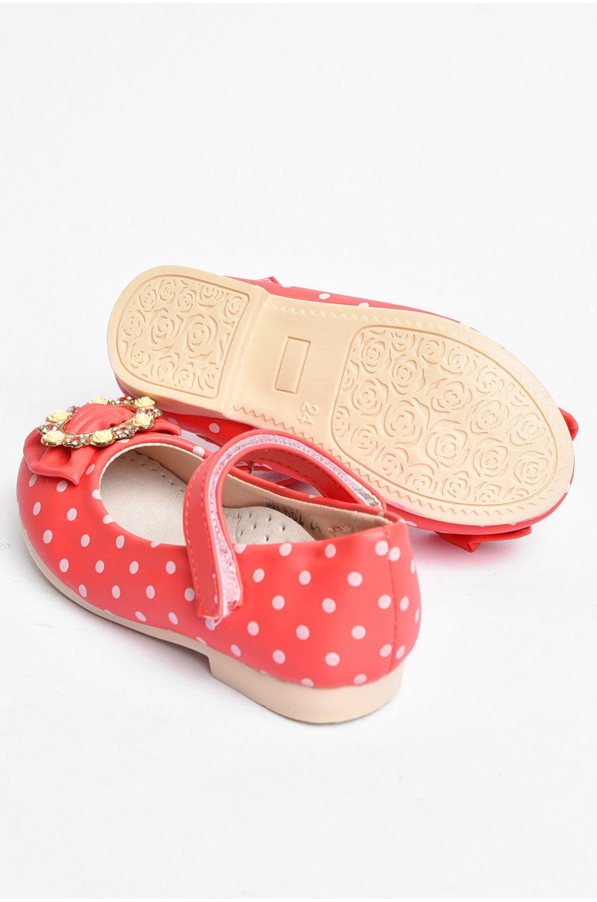Туфли для девочки кораллового цвета Уценка 661-5 203546