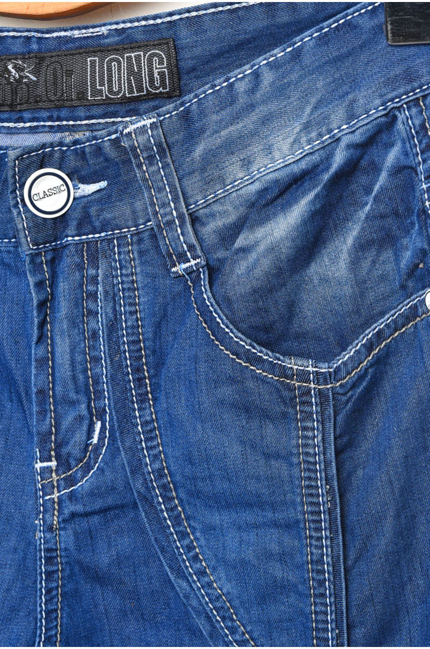 Джинсы подростковые для девочки синего цвета 1002 203553