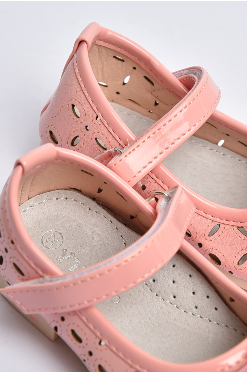 Туфли для девочки светло-розового цвета Уценка 663-3 203560