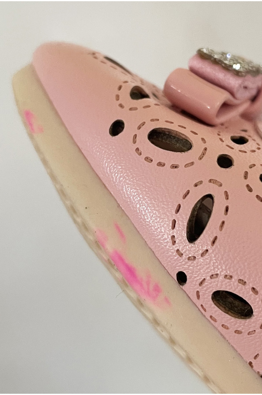 Туфли для девочки светло-розового цвета Уценка 663-3 203560