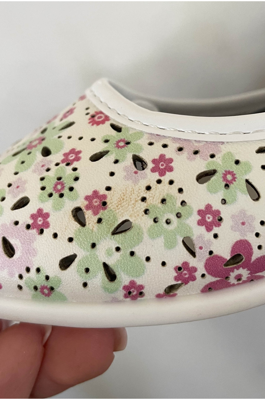 Балетки детские для девочки белого цвета Уценка 128-1 203563