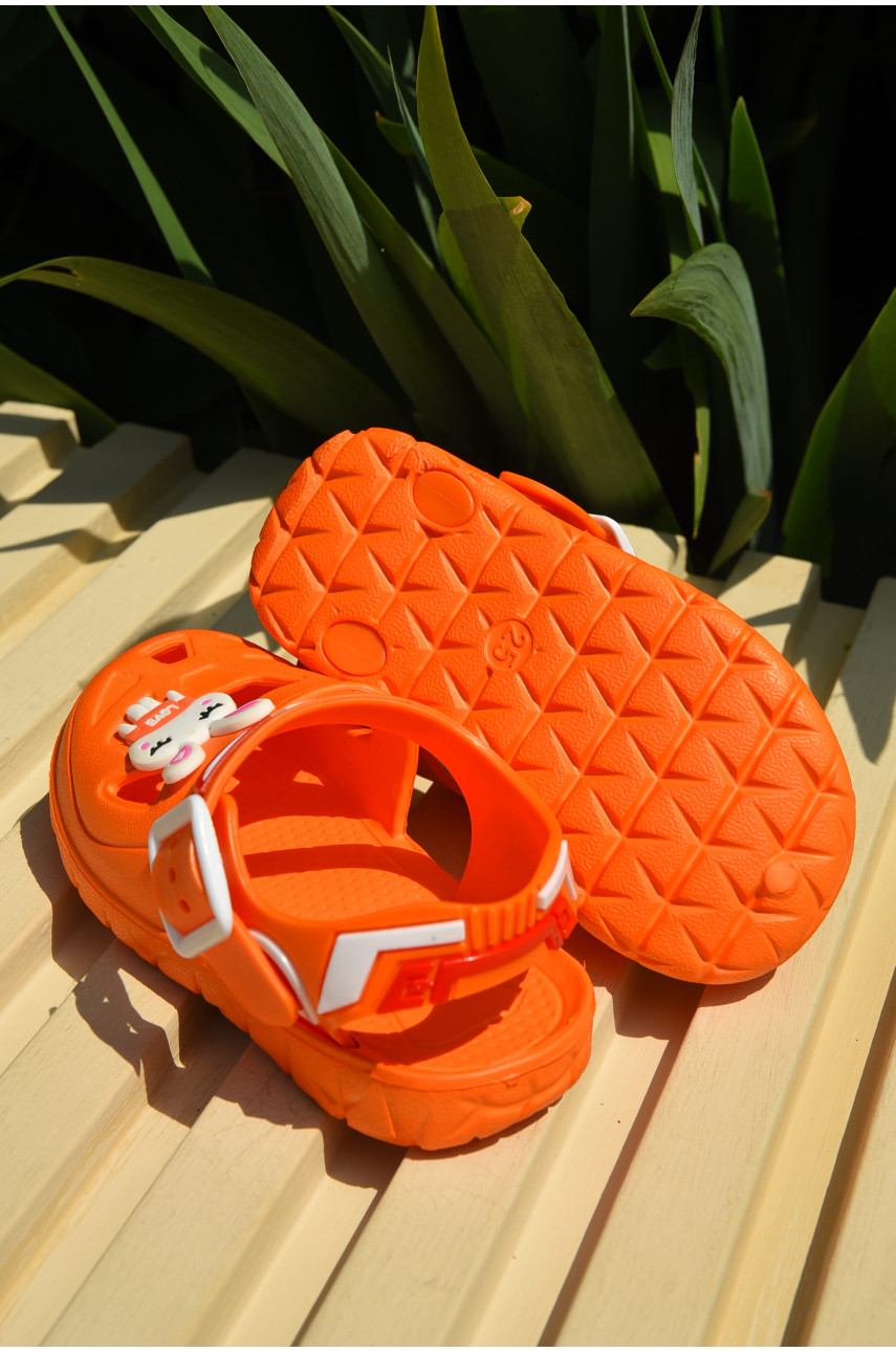 Сандали детские пена для девочки оранжевого цвета Уценка 51-250 203573