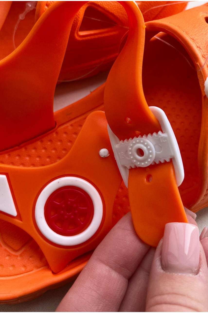 Сандали детские пена для девочки оранжевого цвета Уценка 51-250 203573