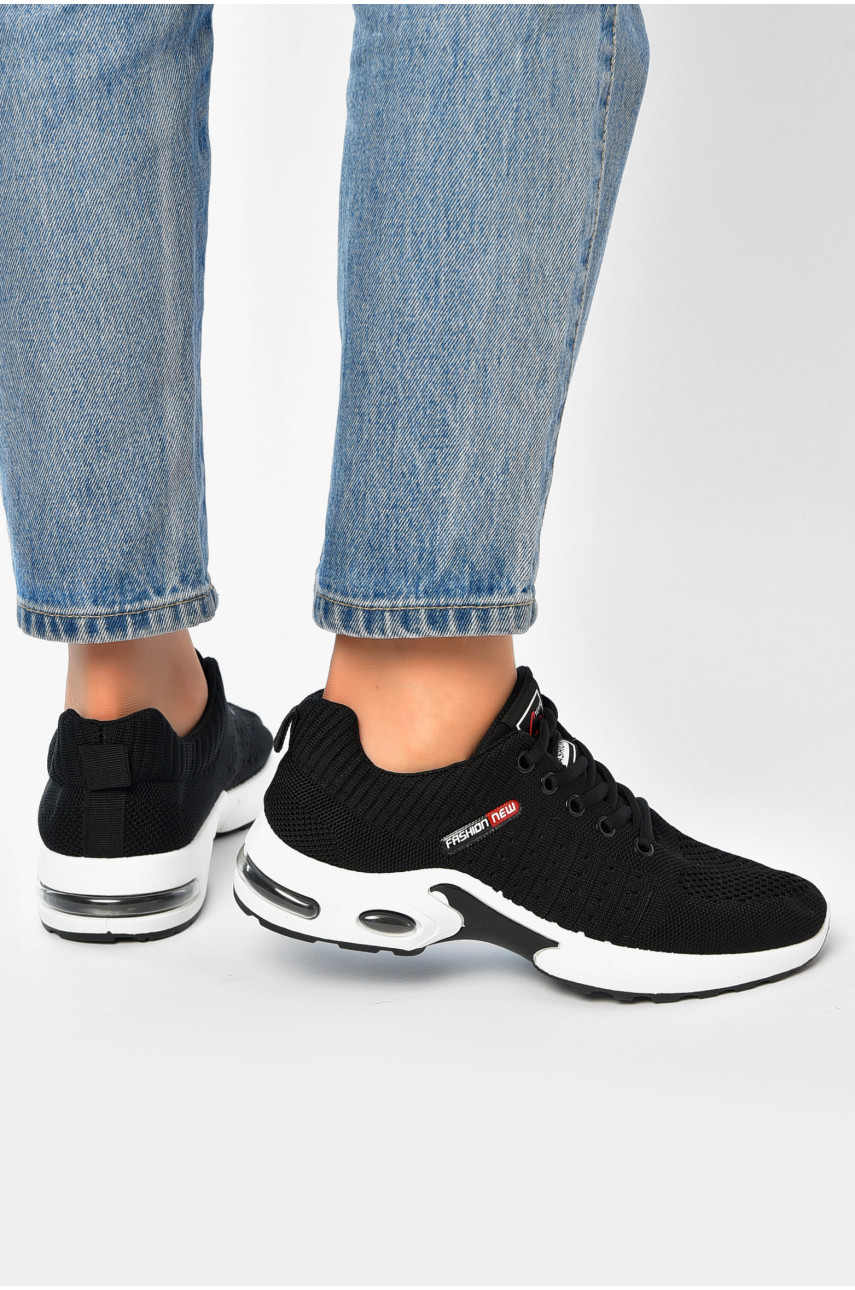 Кроссовки женские черного цвета текстиль 203581 Кроссовки женские черного цвета текстиль 203581