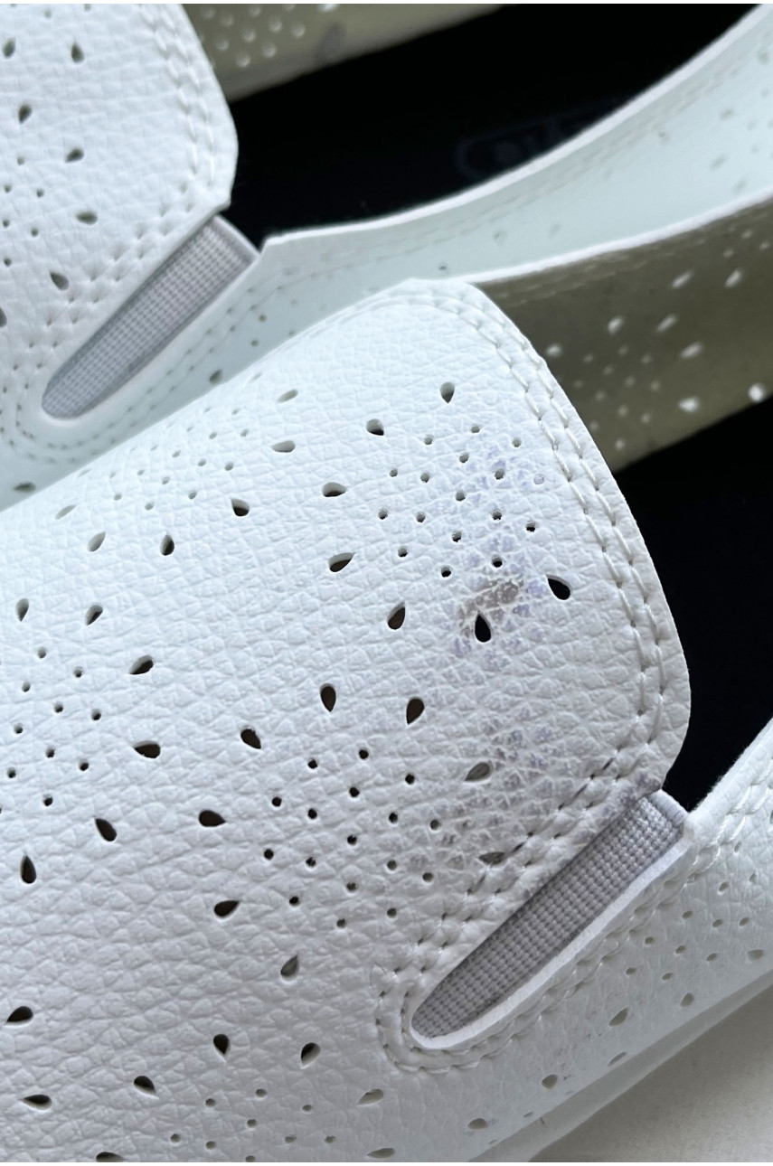 Мокасины женские белого цвета Уценка 1034 203588 Мокасины женские белого цвета Уценка 1034 203588