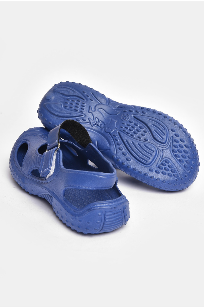 Сандали пена для мальчика однотонные синего цвета 203604