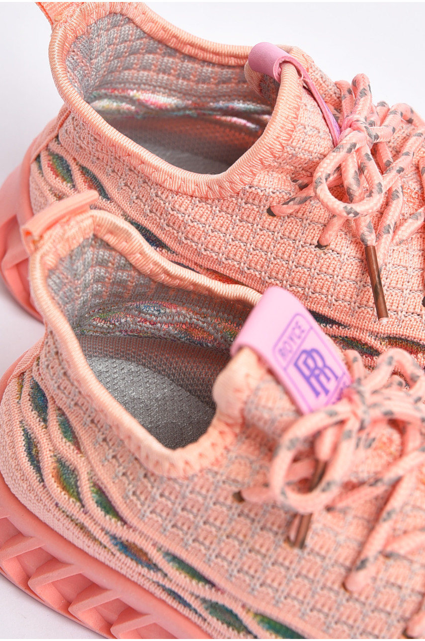 Кроссовки детские текстильные розового цвета HBBX1-6 203607 Кроссовки детские текстильные розового цвета HBBX1-6 203607