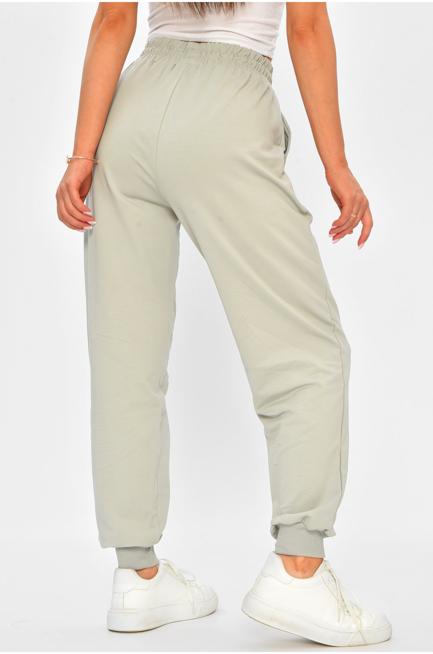 Спортивные штаны женские однотонные светло-серого цвета 5135 203613 Спортивные штаны женские однотонные светло-серого цвета 5135 203613