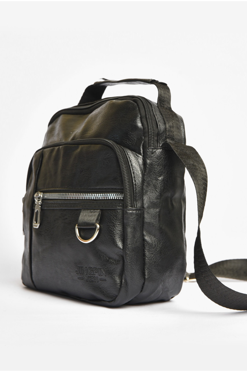 Сумка мужская через плечо из экокожи черного цвета 05 203624