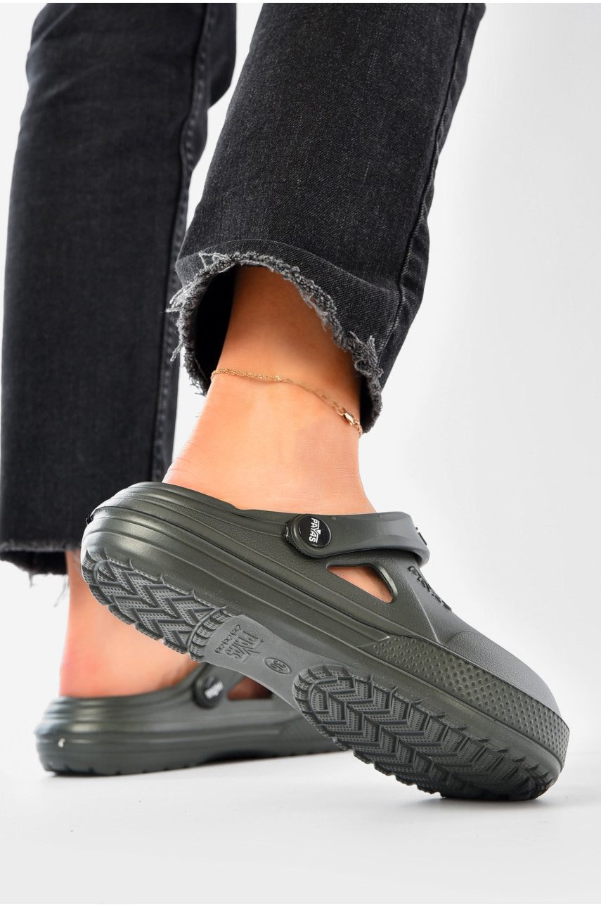 Крокси жіночі темно-зеленого кольору Payas 203626