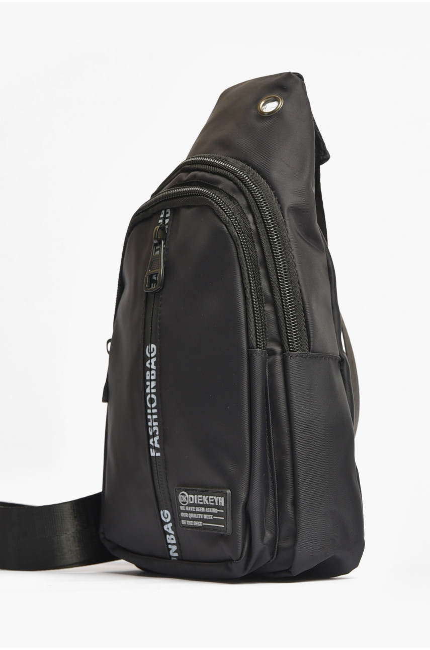 Сумка чоловіча через плече текстиль чорного кольору 5157 203627