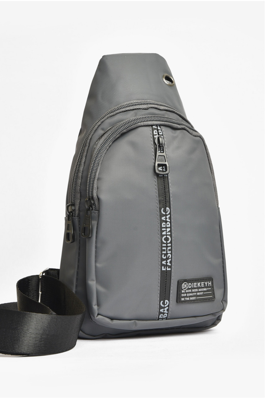 Сумка чоловіча через плече текстиль темно-сірого кольору 5157 203628