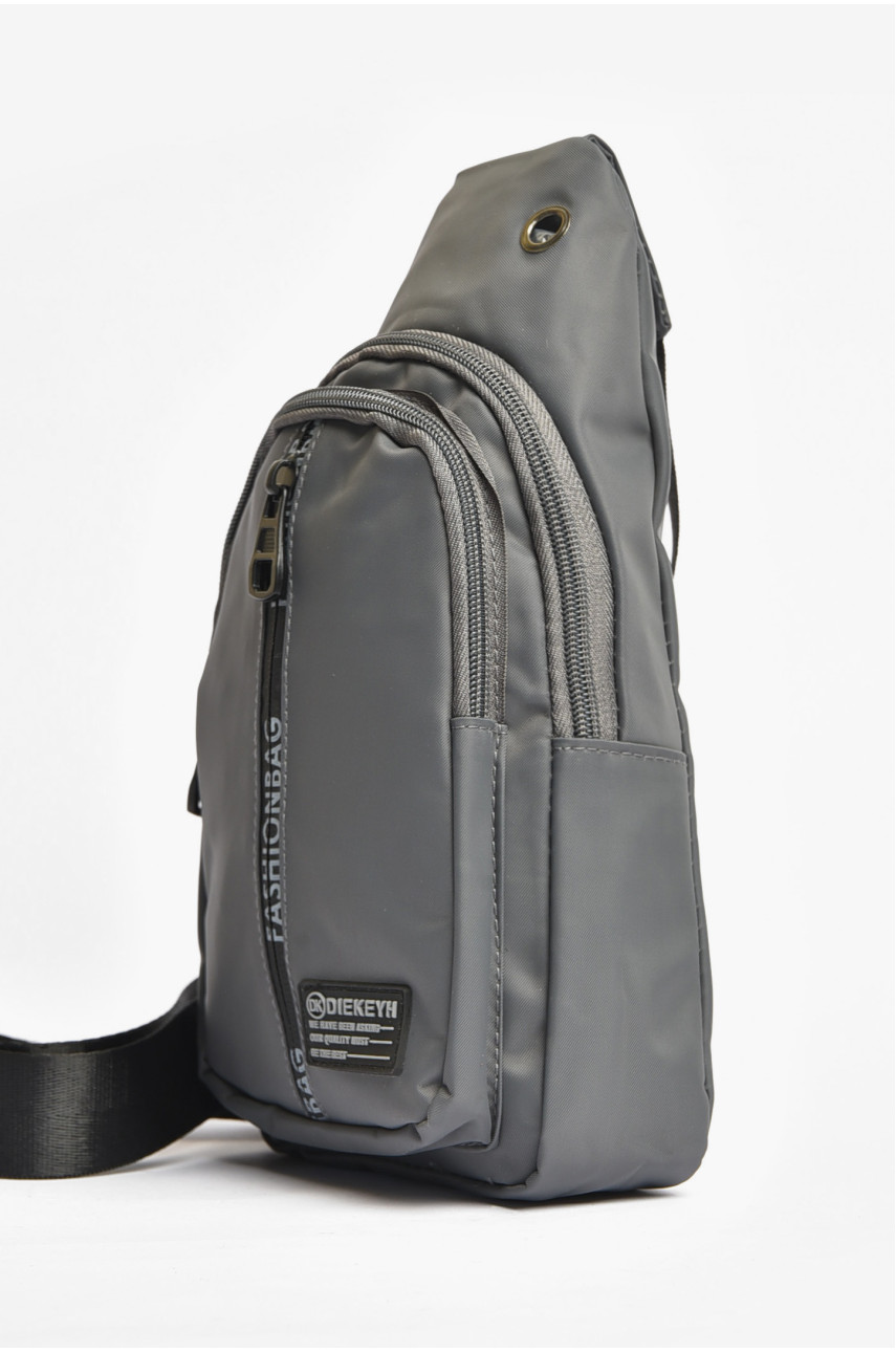 Сумка чоловіча через плече текстиль темно-сірого кольору 5157 203628