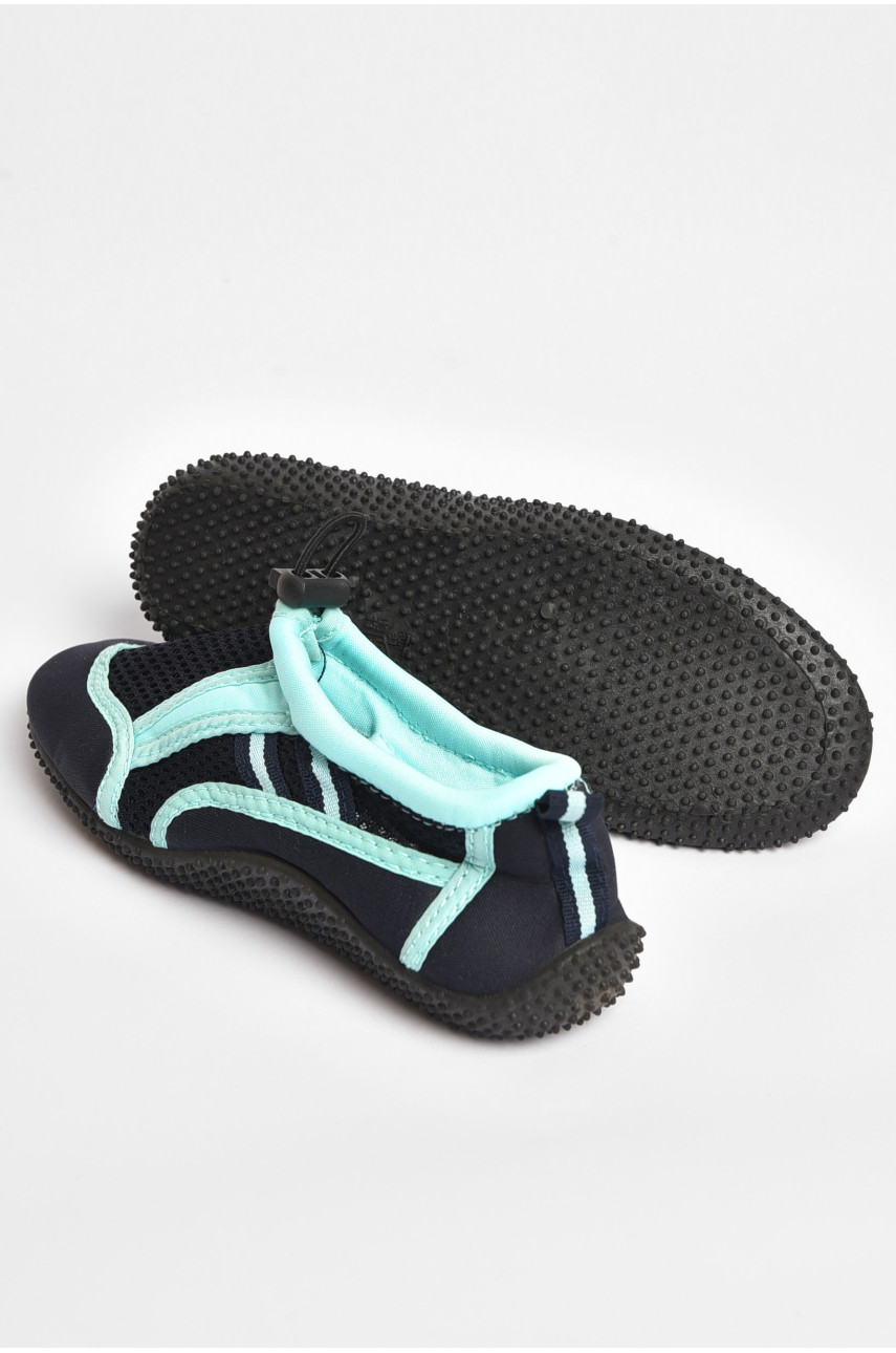 Аквашузы детские для мальчика темно-синего цвета 037 203641