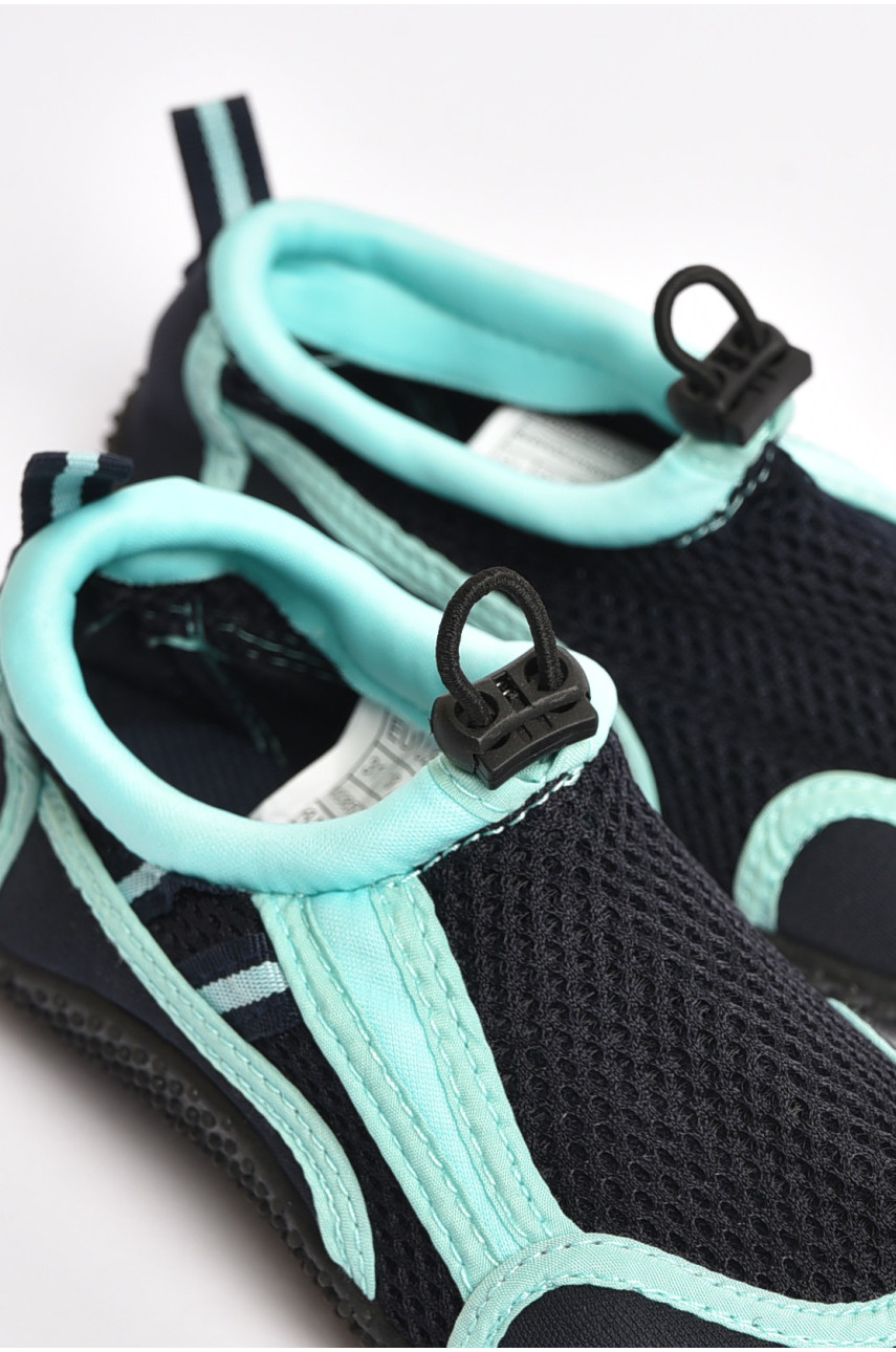 Аквашузы детские для мальчика темно-синего цвета 037 203641