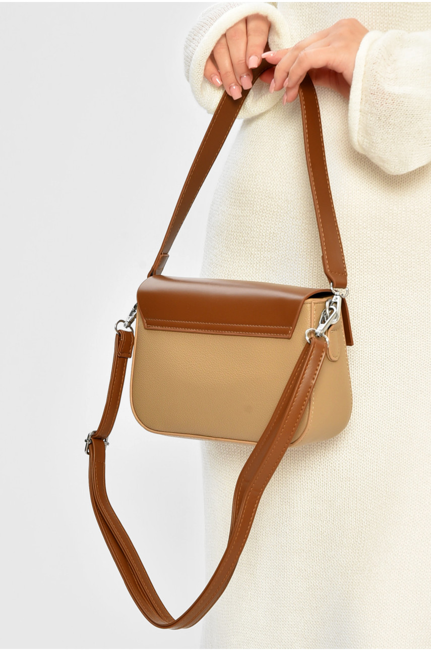 Сумка женская из экокожи бежевого цвета ВН 1591 203656