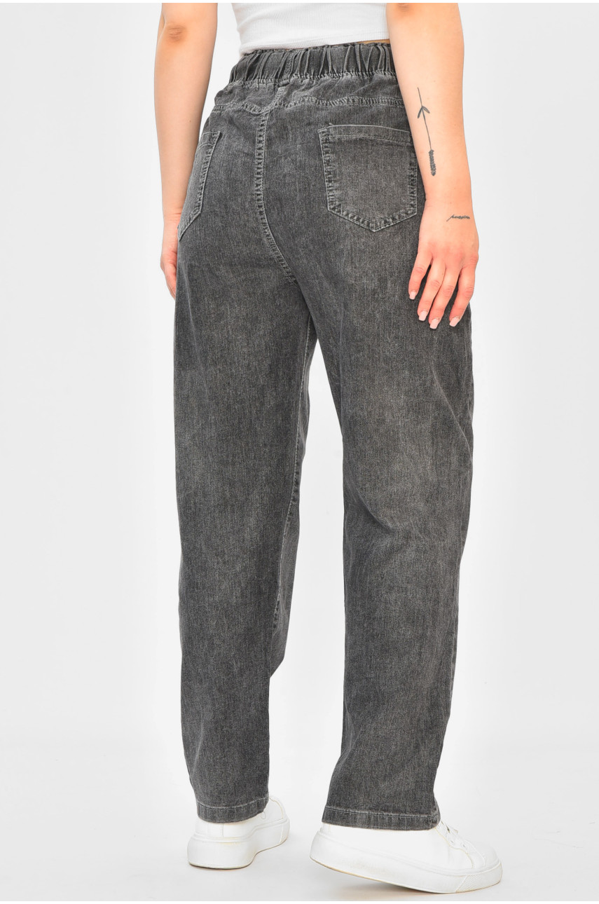 Джинсы женские однотонные серого цвета 785-1С 203660