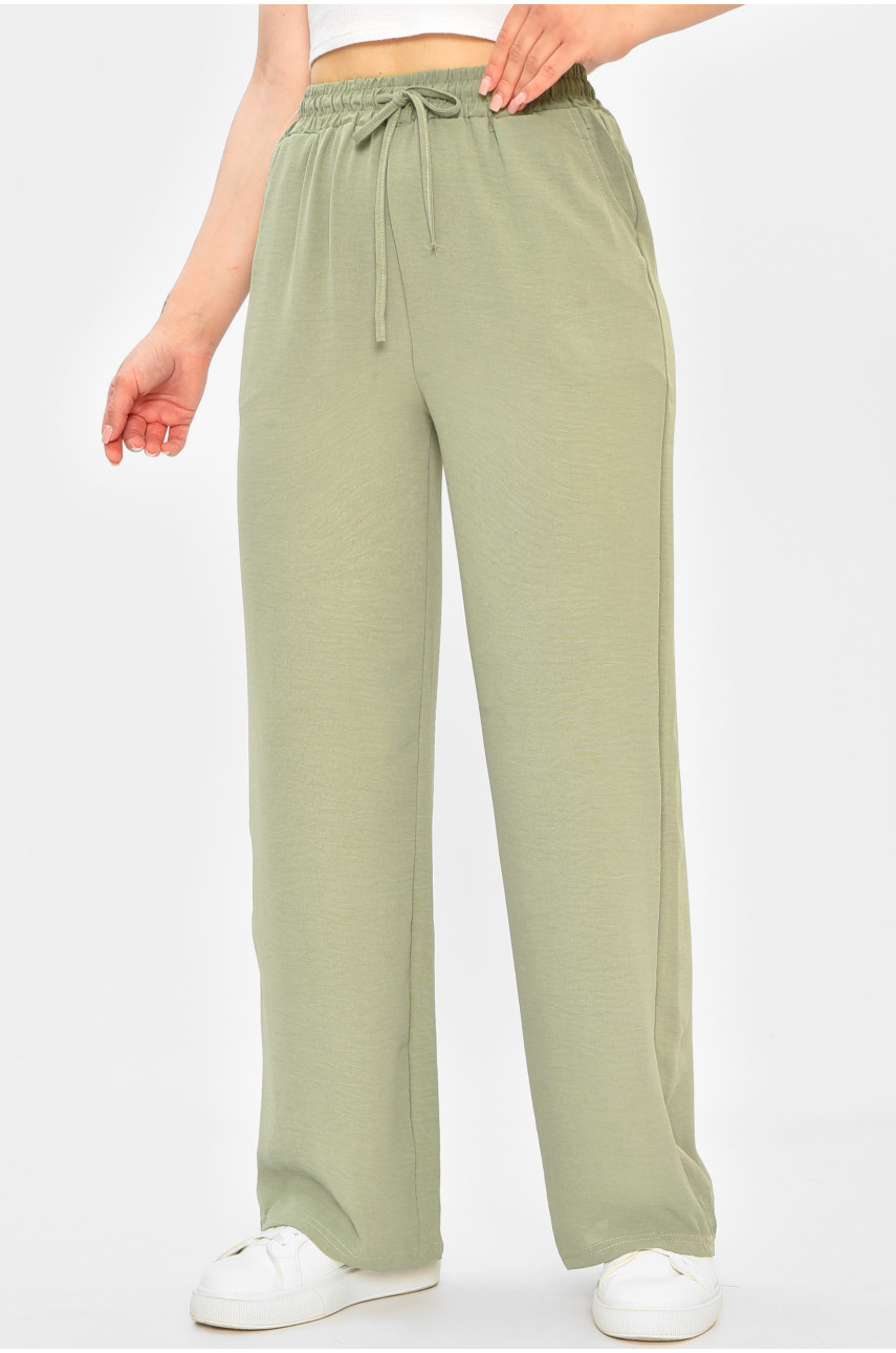 Штани жіночі однотонні м'ятного кольору 9810-4 203661 Штани жіночі однотонні м'ятного кольору 9810-4 203661