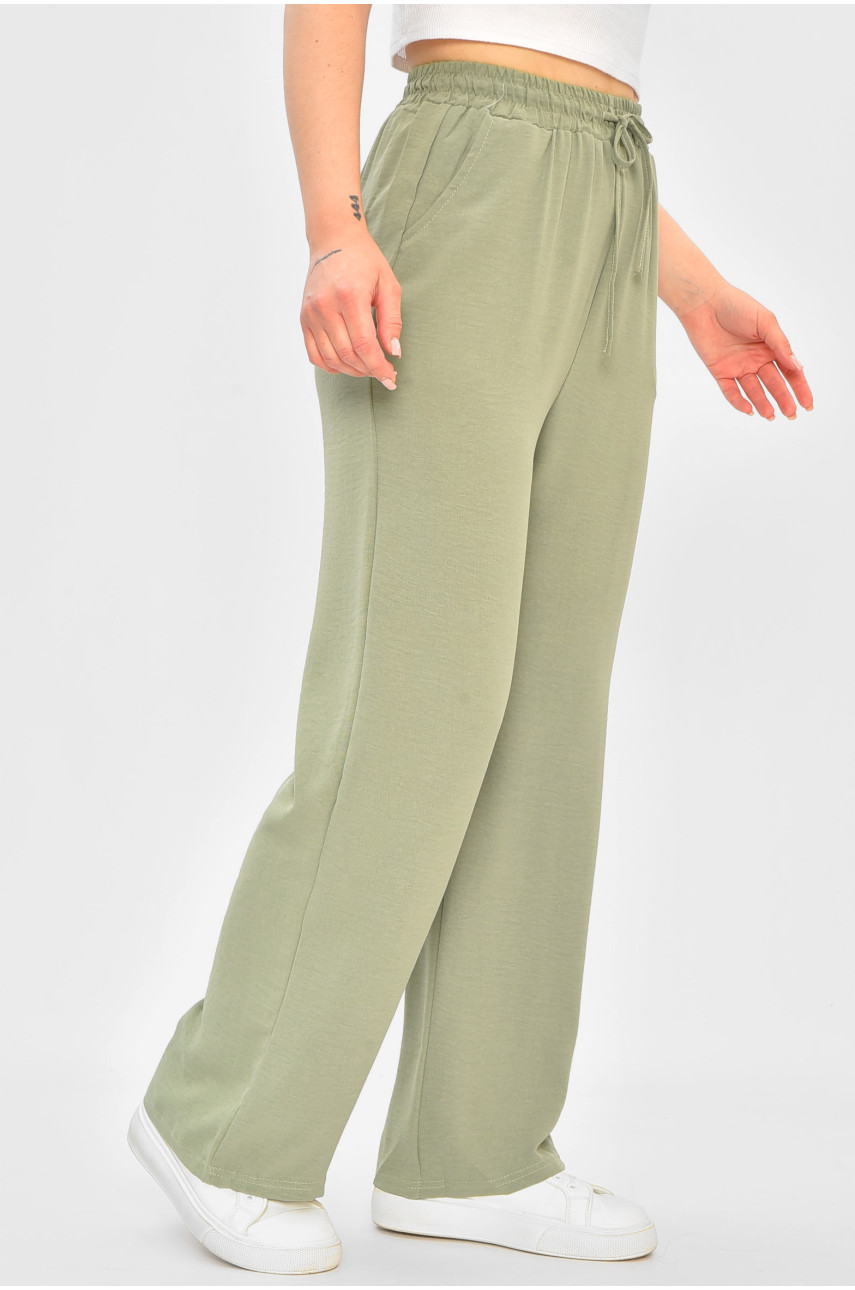Штани жіночі однотонні м'ятного кольору 9810-4 203661 Штани жіночі однотонні м'ятного кольору 9810-4 203661