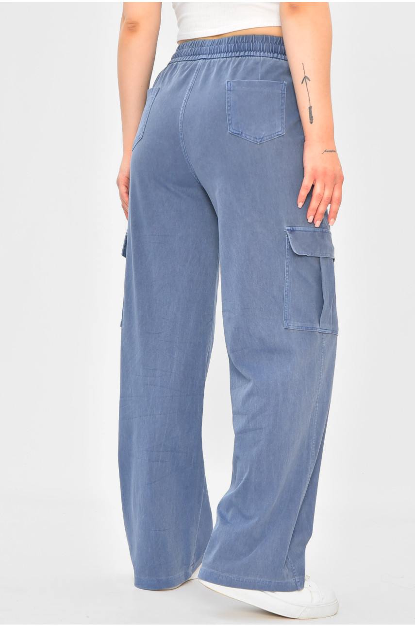 Штани жіночі напівбатальні світло-синього кольору 561-4 203664