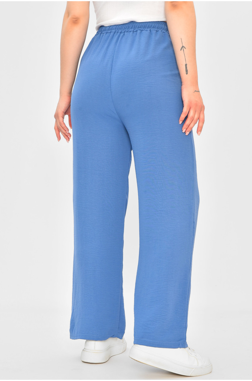 Штаны женские однотонные синего цвета 9810-4 203673