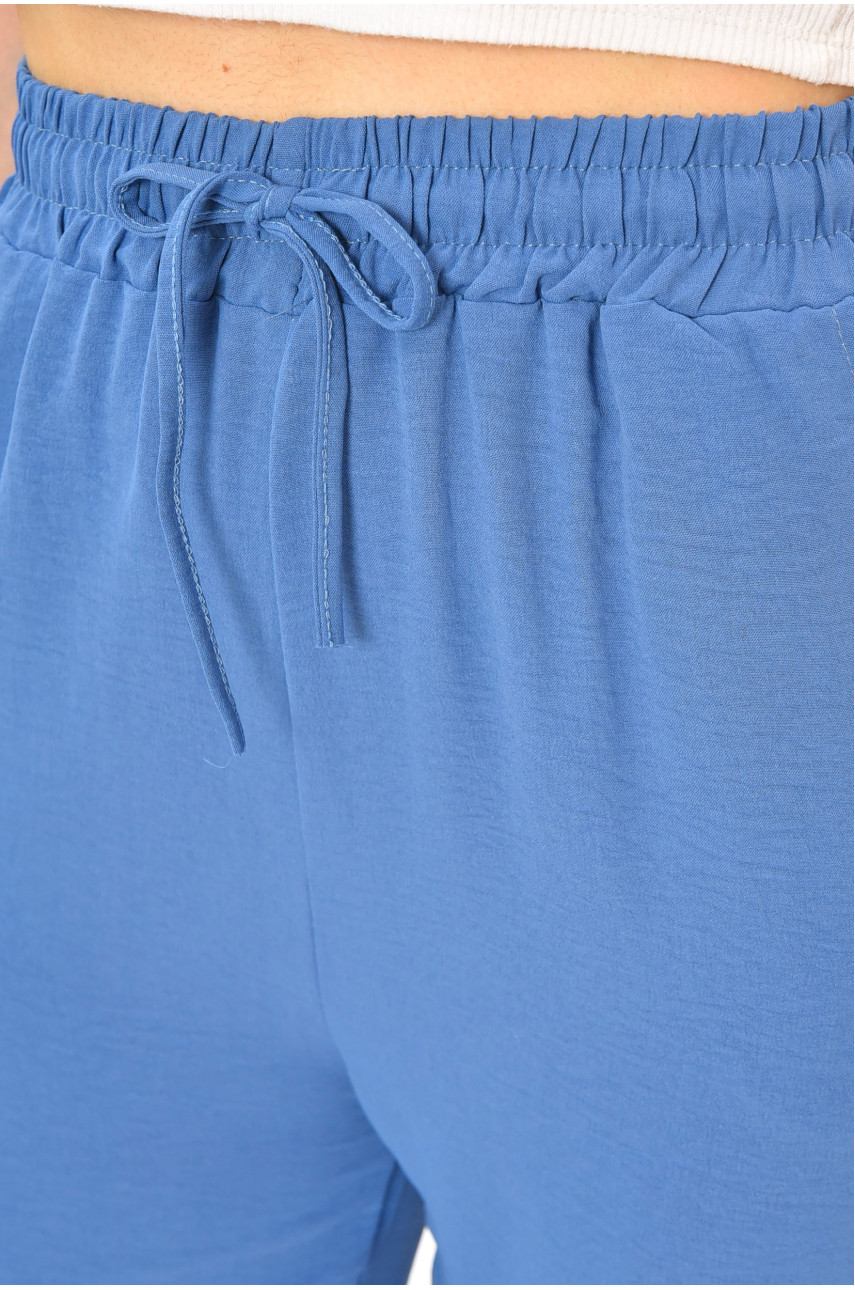 Штаны женские однотонные синего цвета 9810-4 203673