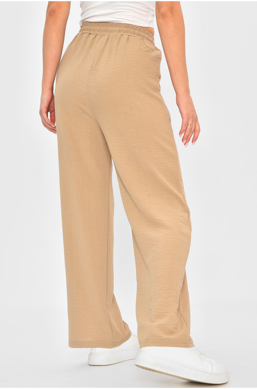 Штаны женские однотонные тёмно-бежевого цвета 9810-4 203675 Штаны женские однотонные тёмно-бежевого цвета 9810-4 203675