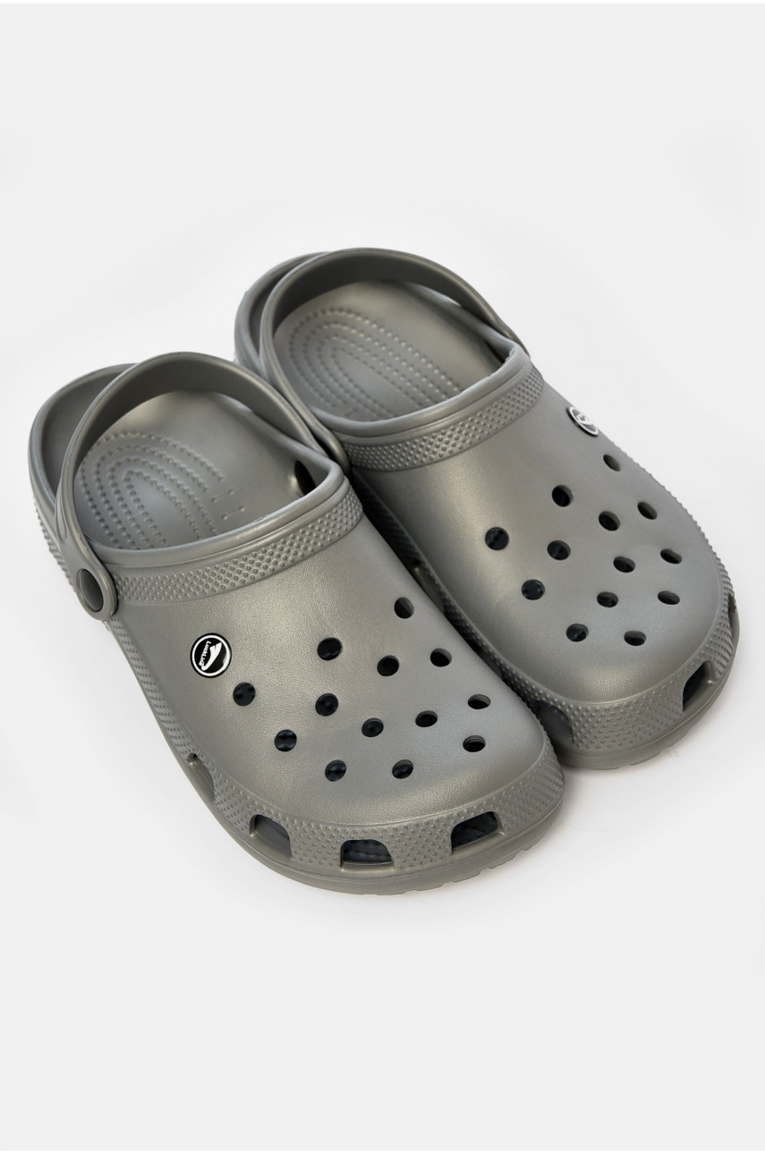 Кроксы женские серого цвета 3001-2 203685 Кроксы женские серого цвета 3001-2 203685