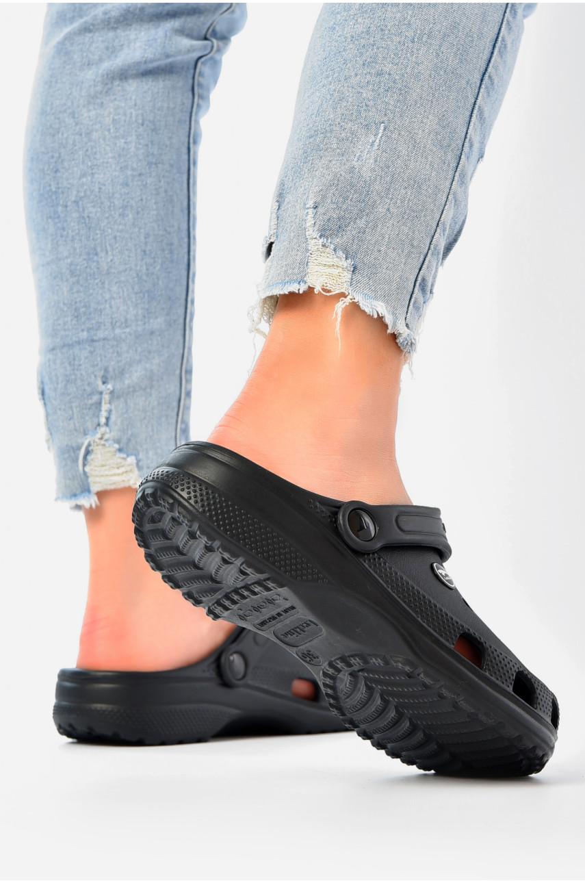 Кроксы женские черного цвета 3001-2 203687