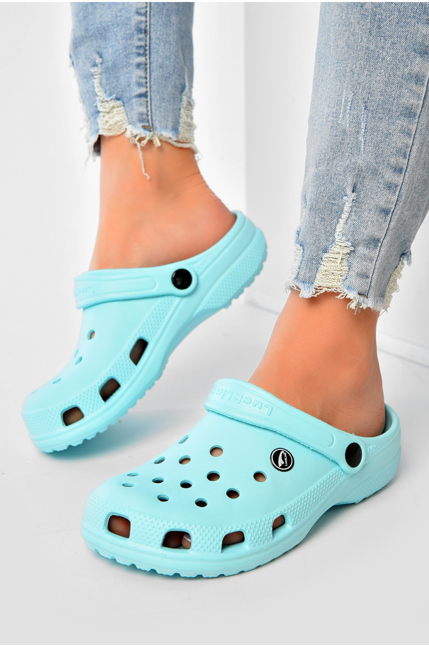 Крокси жіночі м`ятного кольору 3001-2 203689