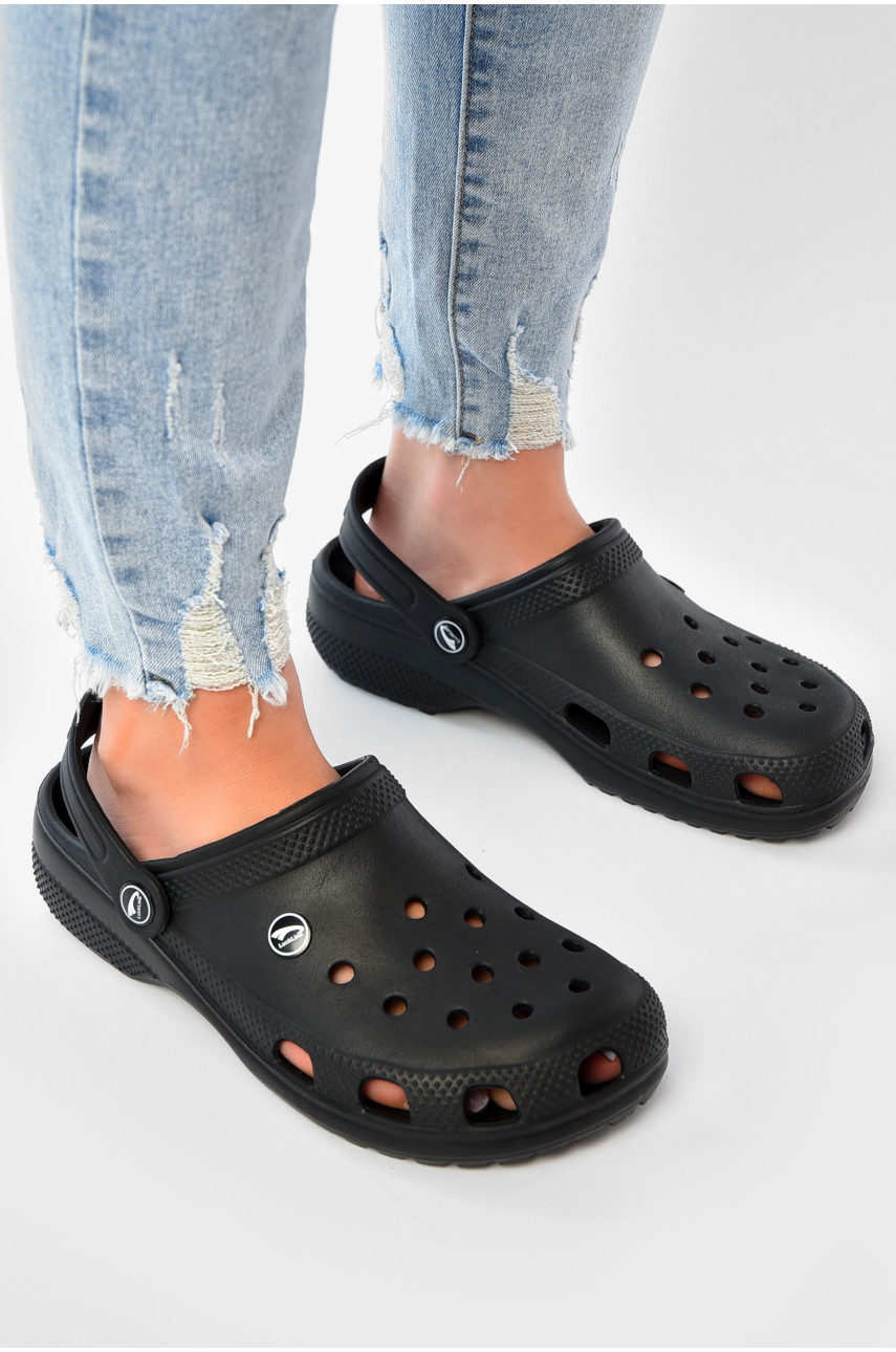 Кроксы женские черного цвета 3001 203693