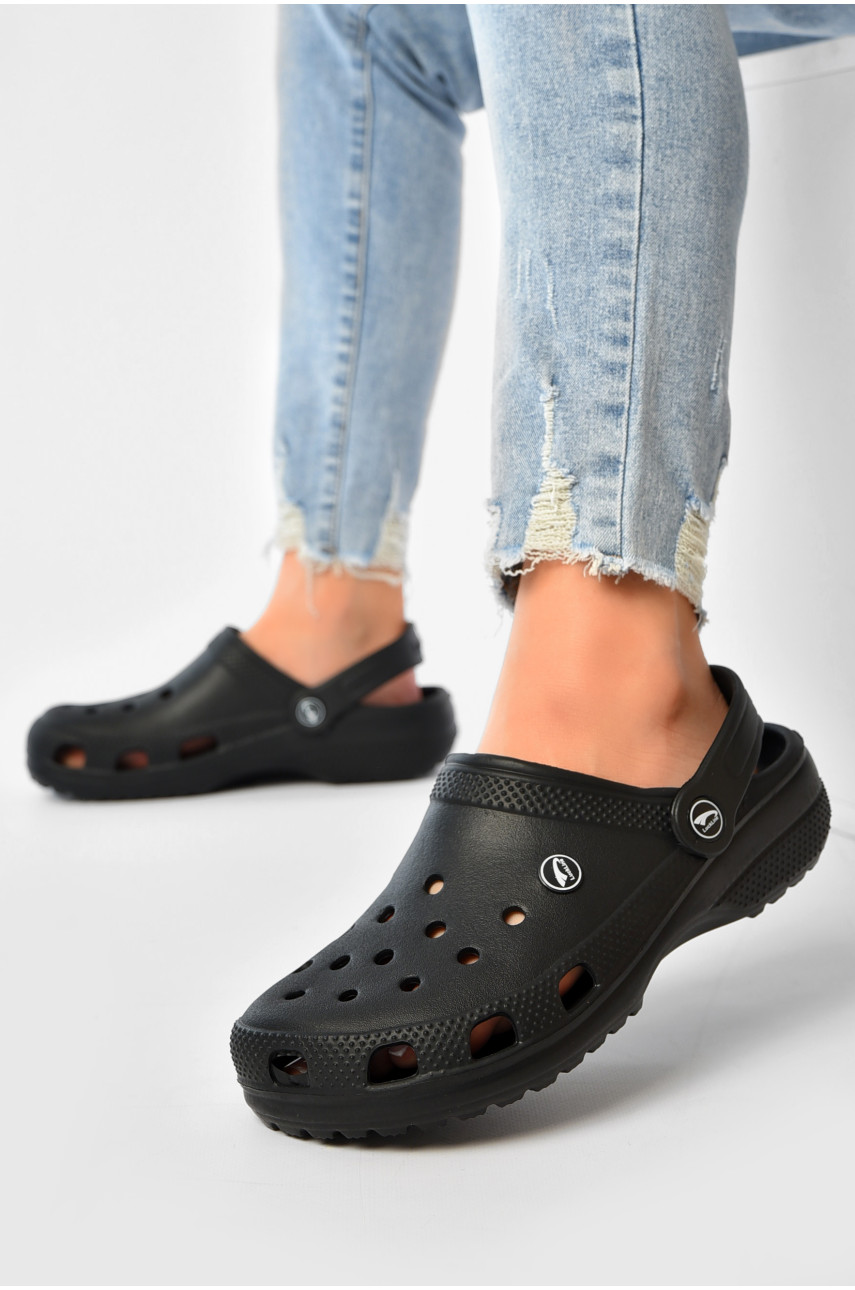 Кроксы женские черного цвета 3001 203693