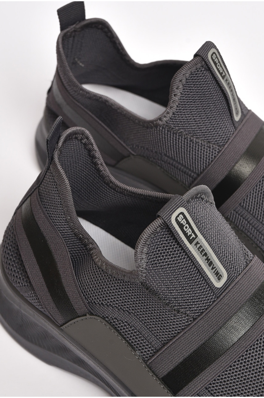 Кроссовки мужские темно-серого цвета текстиль А24-4 203696 Кроссовки мужские темно-серого цвета текстиль А24-4 203696