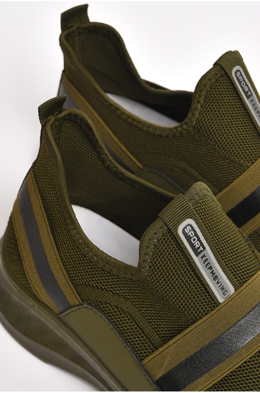 Кроссовки мужские цвета хаки текстиль А24-6 203697 Кроссовки мужские цвета хаки текстиль А24-6 203697