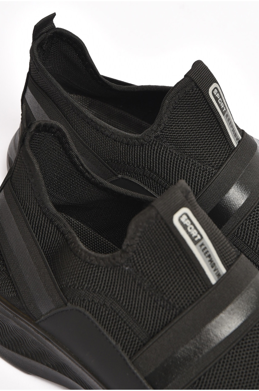 Кроссовки мужские черного цвета текстиль А24-1 203700 Кроссовки мужские черного цвета текстиль А24-1 203700