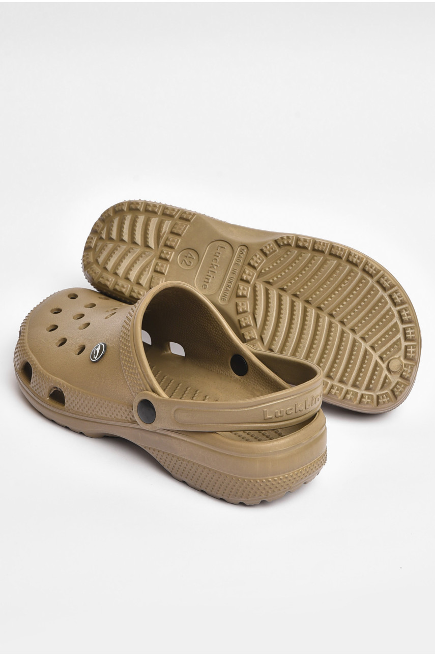 Кроксы мужские светло-коричневого цвета 3001 203702 Кроксы мужские светло-коричневого цвета 3001 203702