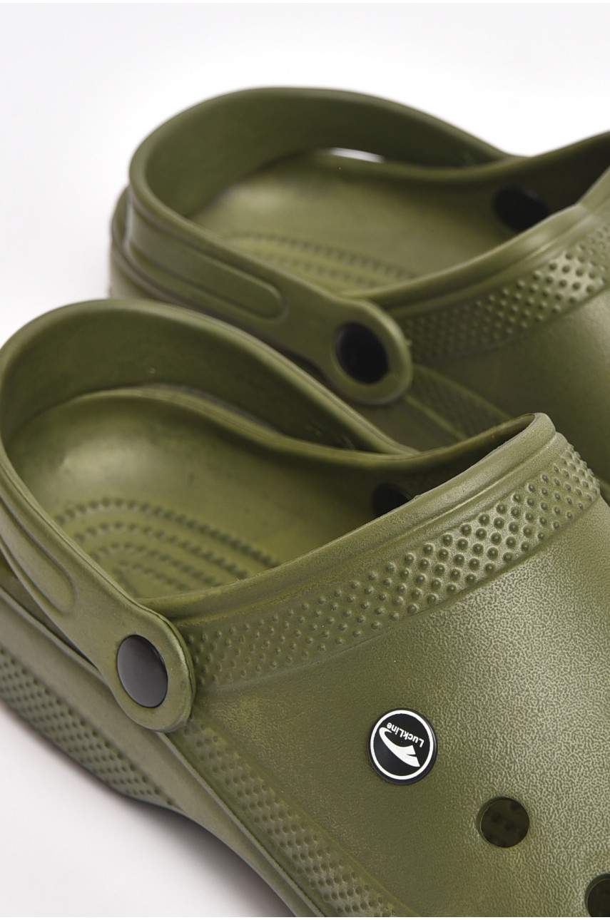 Кроксы мужские цвета хаки 3001 203703 Кроксы мужские цвета хаки 3001 203703
