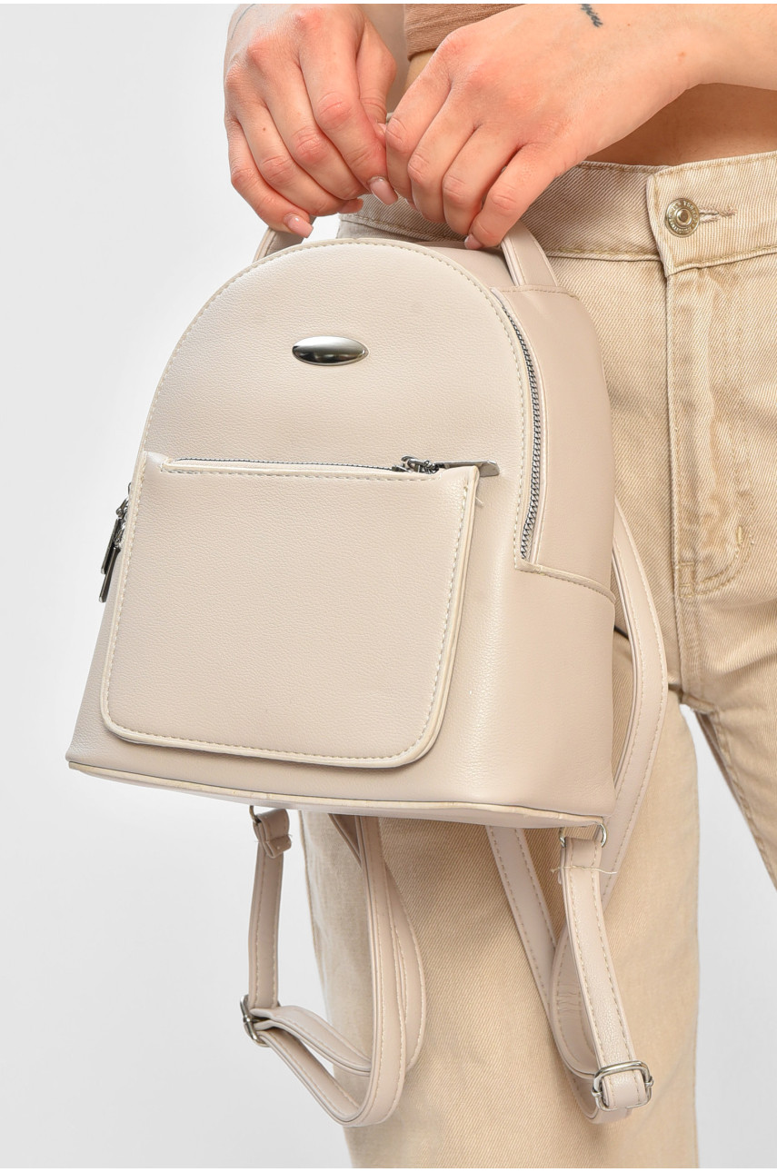 Рюкзак женский из экокожи светло-серого цвета 9075 203708