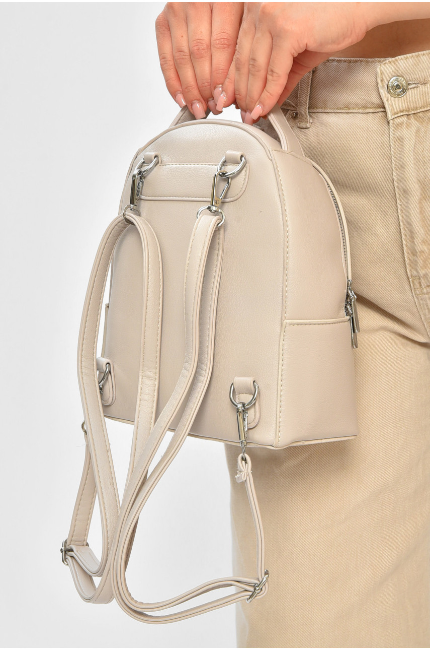 Рюкзак женский из экокожи светло-серого цвета 9075 203708