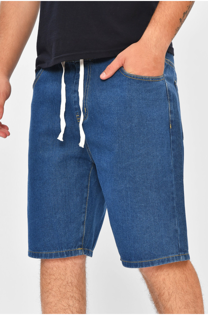 Шорти чоловічі однотонні темно-синього кольору 216 203711