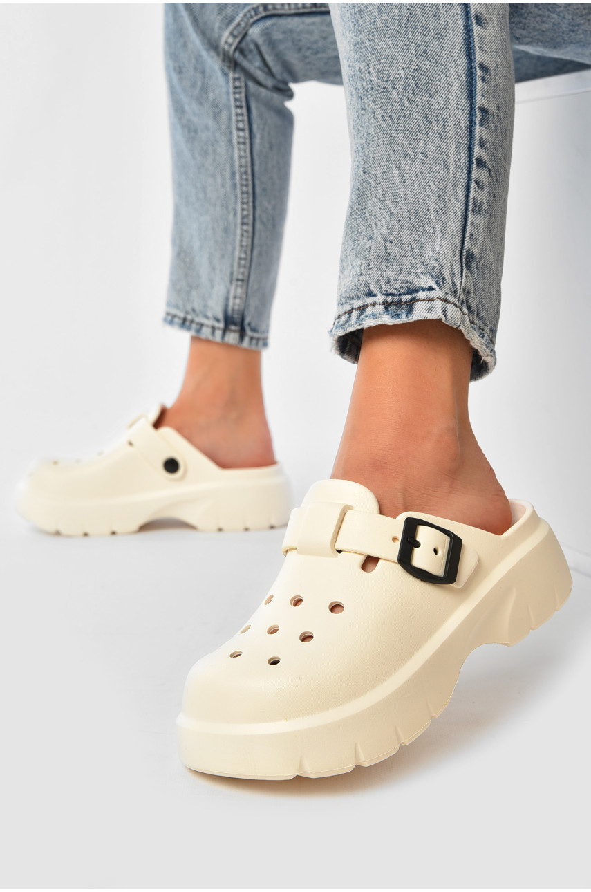 Сабо женские молочного цвета 2461-2 203717 Сабо женские молочного цвета 2461-2 203717