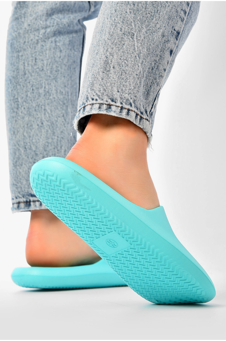 Шлепанцы пена женские бирюзового цвета 5062-2 203722