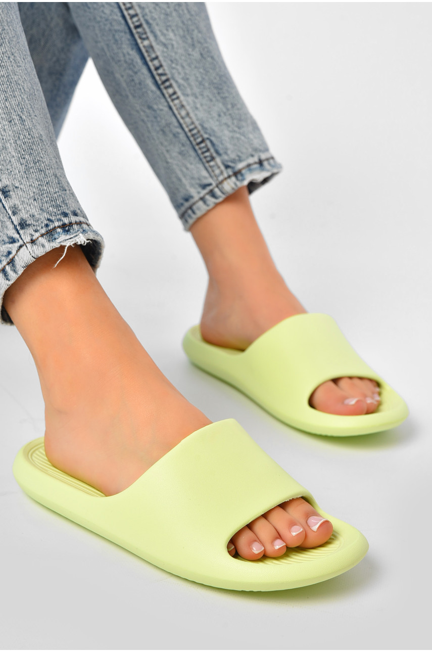 Шлепанцы пена женские салатового цвета 5062-2 203726