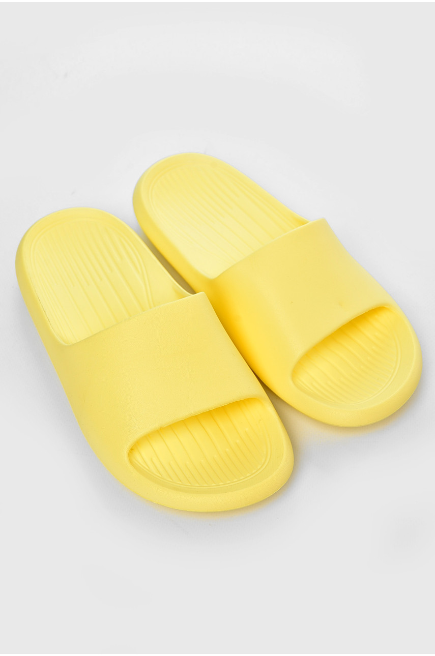 Шлепанцы пена женские желтого цвета 5062-2 203727 Шлепанцы пена женские желтого цвета 5062-2 203727