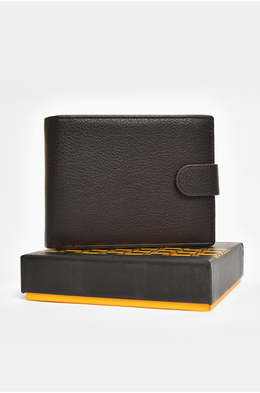 Кошелек мужской из экокожи тёмно-коричневого цвета 538D 203732 Кошелек мужской из экокожи тёмно-коричневого цвета 538D 203732